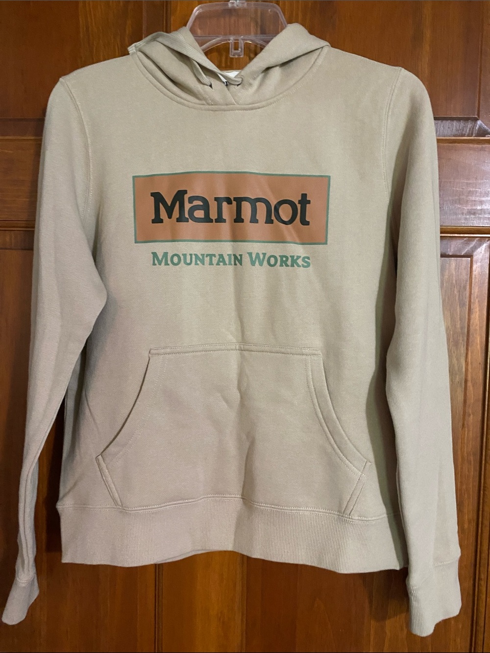 Marmot Tan Logo Pullover Hoodie